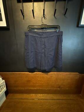 Banana Republic Navy Linen Blend Elastic Waist Shorts